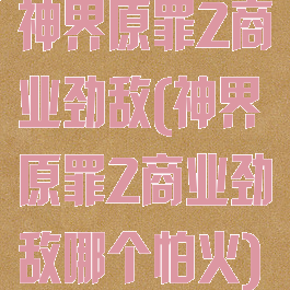 神界原罪2商业劲敌(神界原罪2商业劲敌哪个怕火)