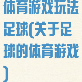 体育游戏玩法足球(关于足球的体育游戏)