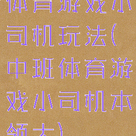 体育游戏小司机玩法(中班体育游戏小司机本领大)