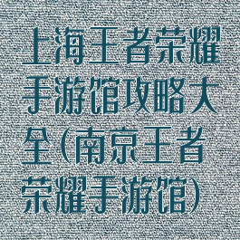 上海王者荣耀手游馆攻略大全(南京王者荣耀手游馆)