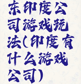 东印度公司游戏玩法(印度有什么游戏公司)