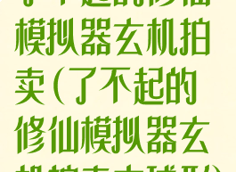 了不起的修仙模拟器玄机拍卖(了不起的修仙模拟器玄机拍卖木球形)