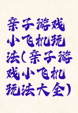 亲子游戏小飞机玩法(亲子游戏小飞机玩法大全)