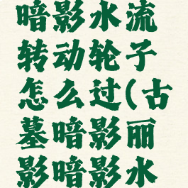 古墓丽影暗影水流转动轮子怎么过(古墓暗影丽影暗影水流轮子)