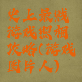 史上最贱游戏照相攻略(游戏图片人)