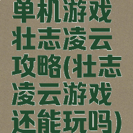 单机游戏壮志凌云攻略(壮志凌云游戏还能玩吗)