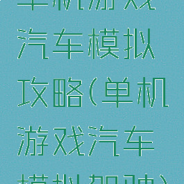单机游戏汽车模拟攻略(单机游戏汽车模拟驾驶)