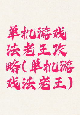 单机游戏法老王攻略(单机游戏法老王)