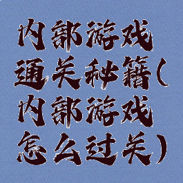 内部游戏通关秘籍(内部游戏怎么过关)
