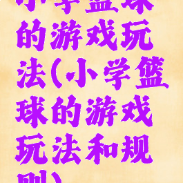 小学篮球的游戏玩法(小学篮球的游戏玩法和规则)
