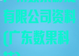 广州数果游戏有限公司资料(广东数果科技)