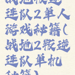 战地叛逆连队2单人游戏秘籍(战地2叛逆连队单机秘籍)