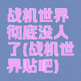 战机世界彻底没人了(战机世界贴吧)