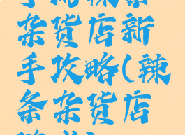 手游辣条杂货店新手攻略(辣条杂货店游戏)