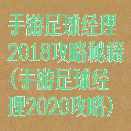 手游足球经理2018攻略秘籍(手游足球经理2020攻略)