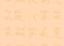 无主之地3车辆控制怎么改(本田车辆手机怎么控制车辆)