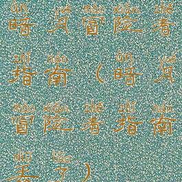 暗月冒险者指南(暗月冒险者指南丢了)