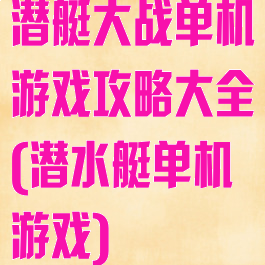 潜艇大战单机游戏攻略大全(潜水艇单机游戏)