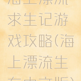 海上漂流求生记游戏攻略(海上漂流生存中文版)