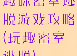 趣味密室逃脱游戏攻略(玩趣密室逃脱)