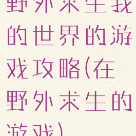 野外求生我的世界的游戏攻略(在野外求生的游戏)