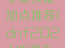 dnf能源专家技能加点推荐(dnf2021能源专家加点)
